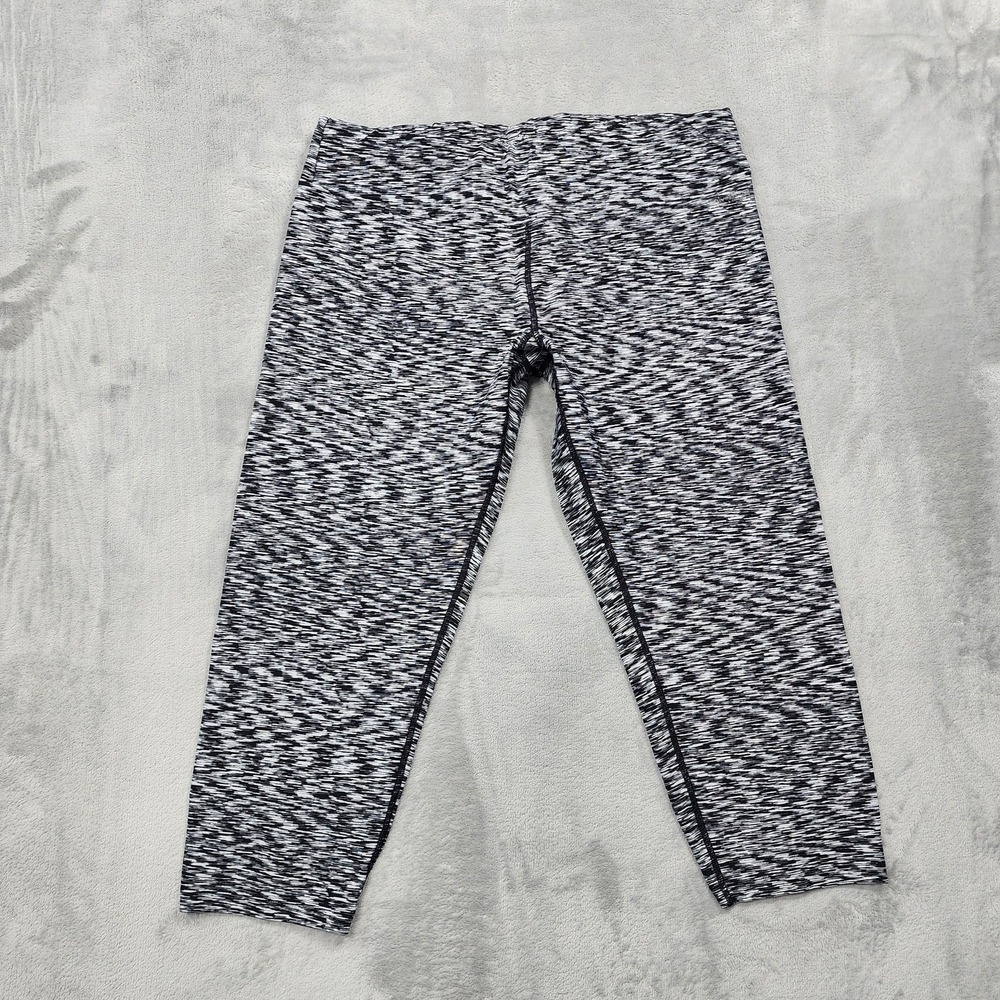 Calvin Klein Leggings‎ Womens XL Black Capri Ruched Hem Stretch Yoga Gym Workout